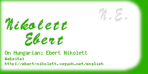 nikolett ebert business card